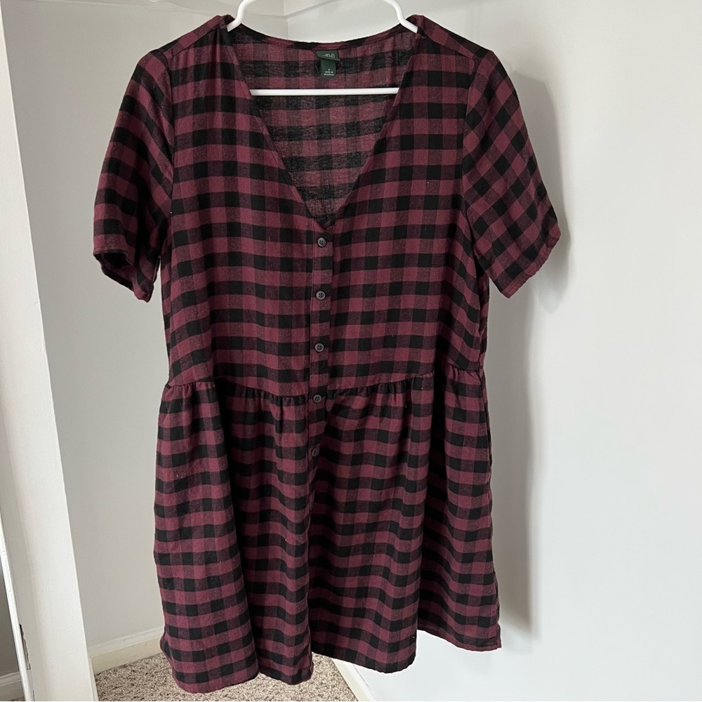 Gingham Babydoll Dress